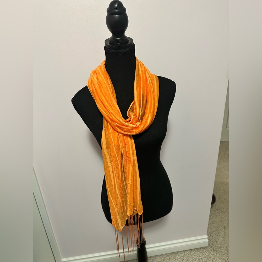 Beautiful shear orange scarf